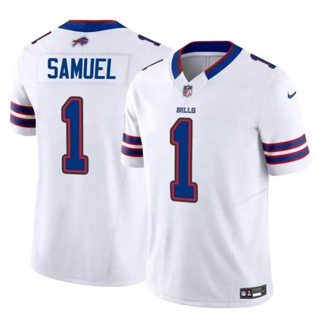 Men & Women & Youth Buffalo Bills #1 Curtis Samuel White 2023 F.U.S.E. Vapor Untouchable Limited Football Stitched Jersey->buffalo bills->NFL Jersey